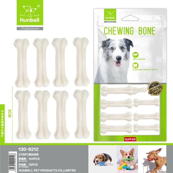 NUNBELL BEYAZ PRES KEMİK 5cm 8 li