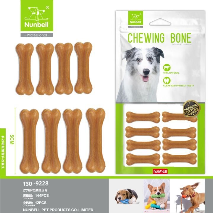 NUNBELL NATURAL PRES KEMİK 5cm 8 li