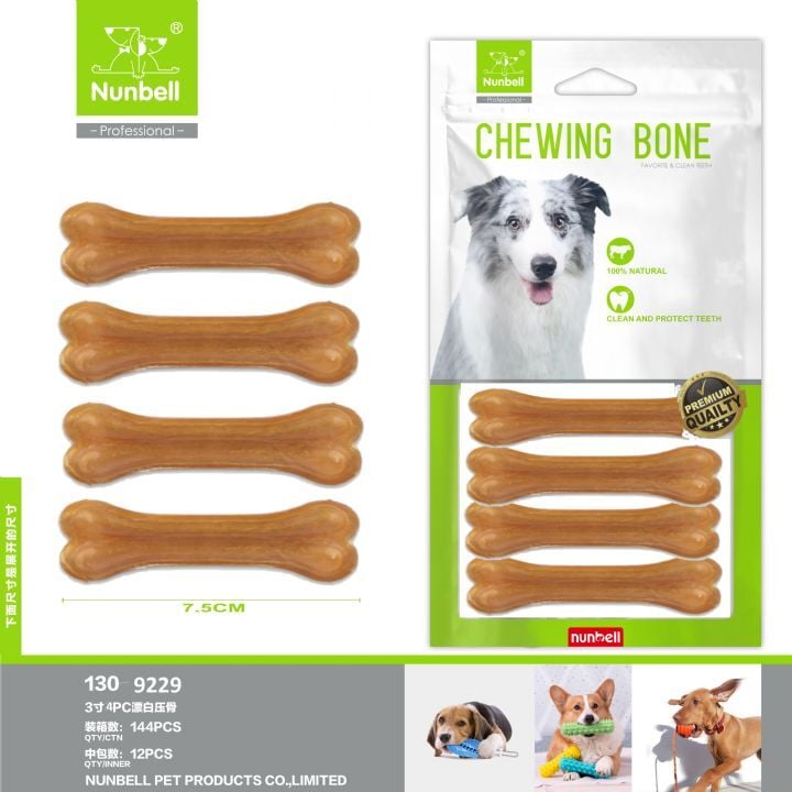 NUNBELL NATURAL PRES KEMİK 7.5cm 4 lü