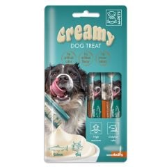 19039299 M-PETS KÖPEK ÖDÜLÜ CREAMY SOMON BALIKLI BİFTEKLİ 4X15GR