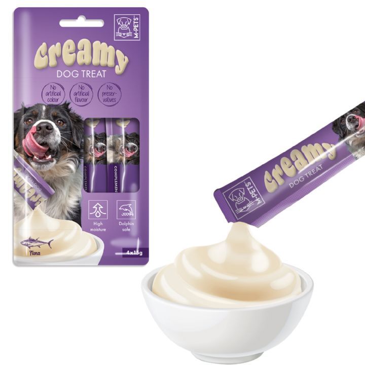 19039599 M-PETS KÖPEK ÖDÜLÜ CREAMY TON BALIKLI 4X15GR