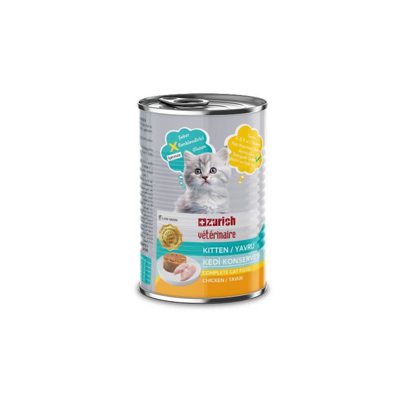 Zurich Veterinaire Pate Tavuklu Yavru Kedi Konservesi  24x415 gr