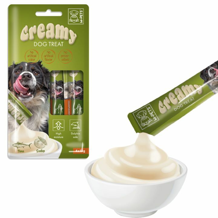 19039799 M-PETS KÖPEK ÖDÜLÜ CREAMY TON BALIKLI DENİZ TARAKLI 4X15GR