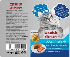 Zurich Veterinaire Pate Somonlu Yetişkin Kedi Konservesi 24x415 gr