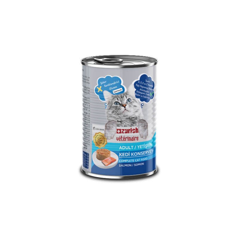 Zurich Veterinaire Pate Somonlu Yetişkin Kedi Konservesi 24x415 gr