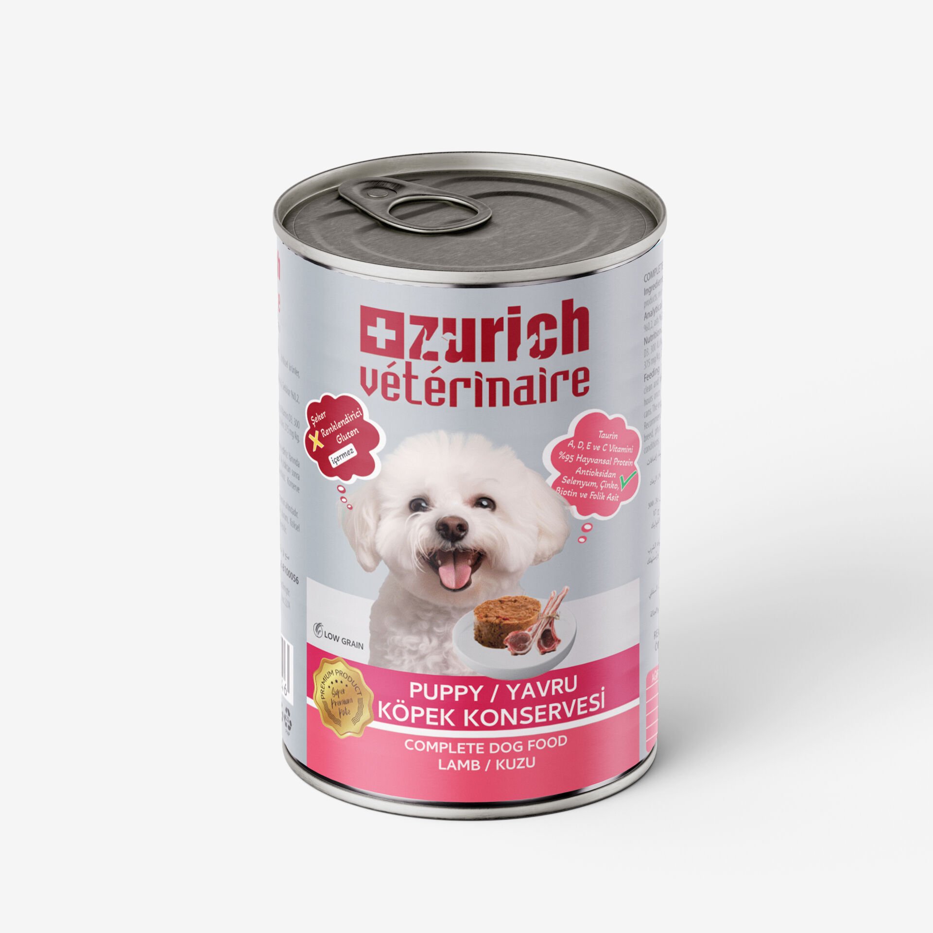 Zurich Veterinaire Pate Kuzulu Yavru Köpek Konservesi 24 lü