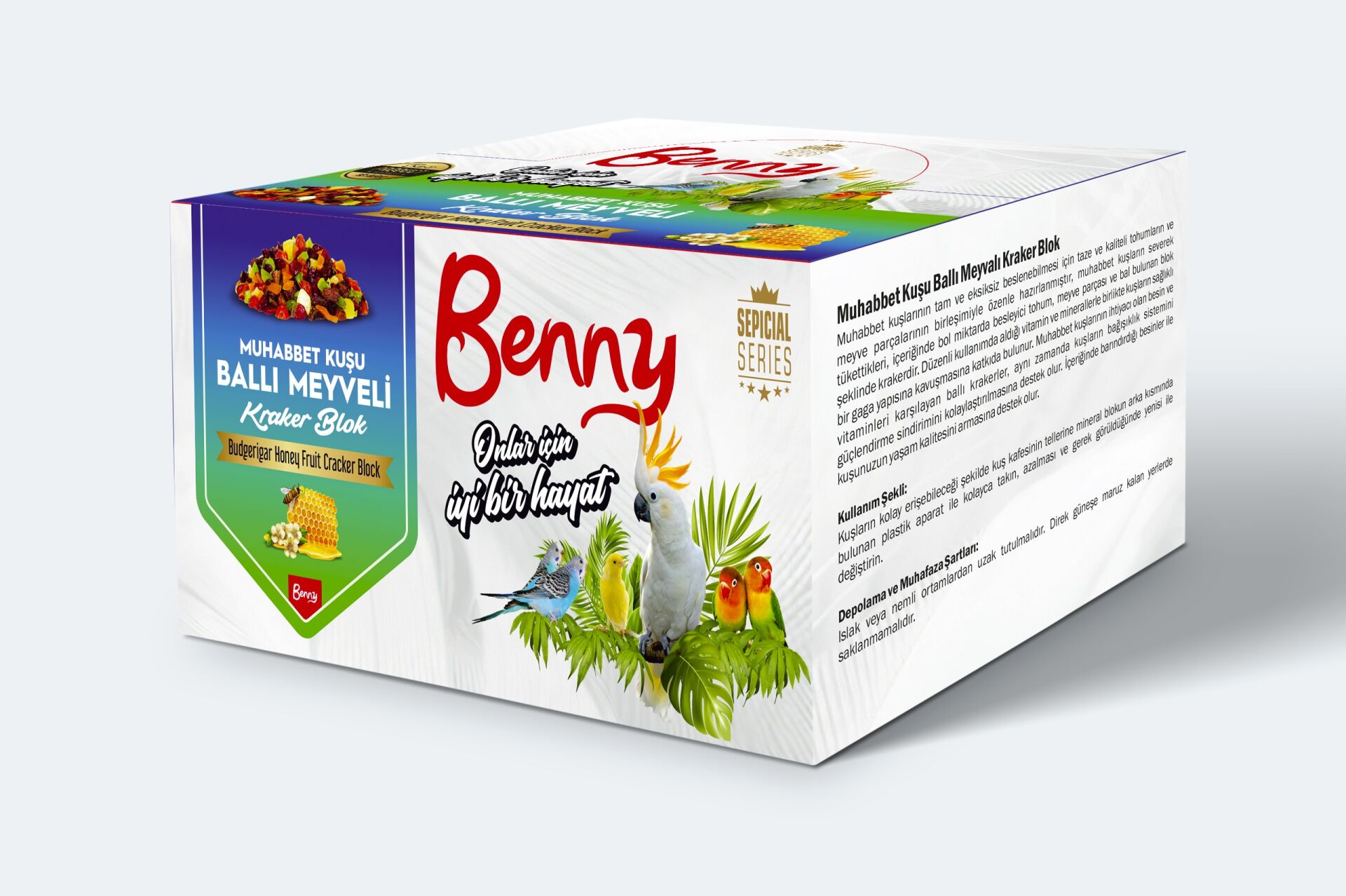 BENNY MUHABBET BALLI MEYVELİ KRAKER BLOK 18 Lİ
