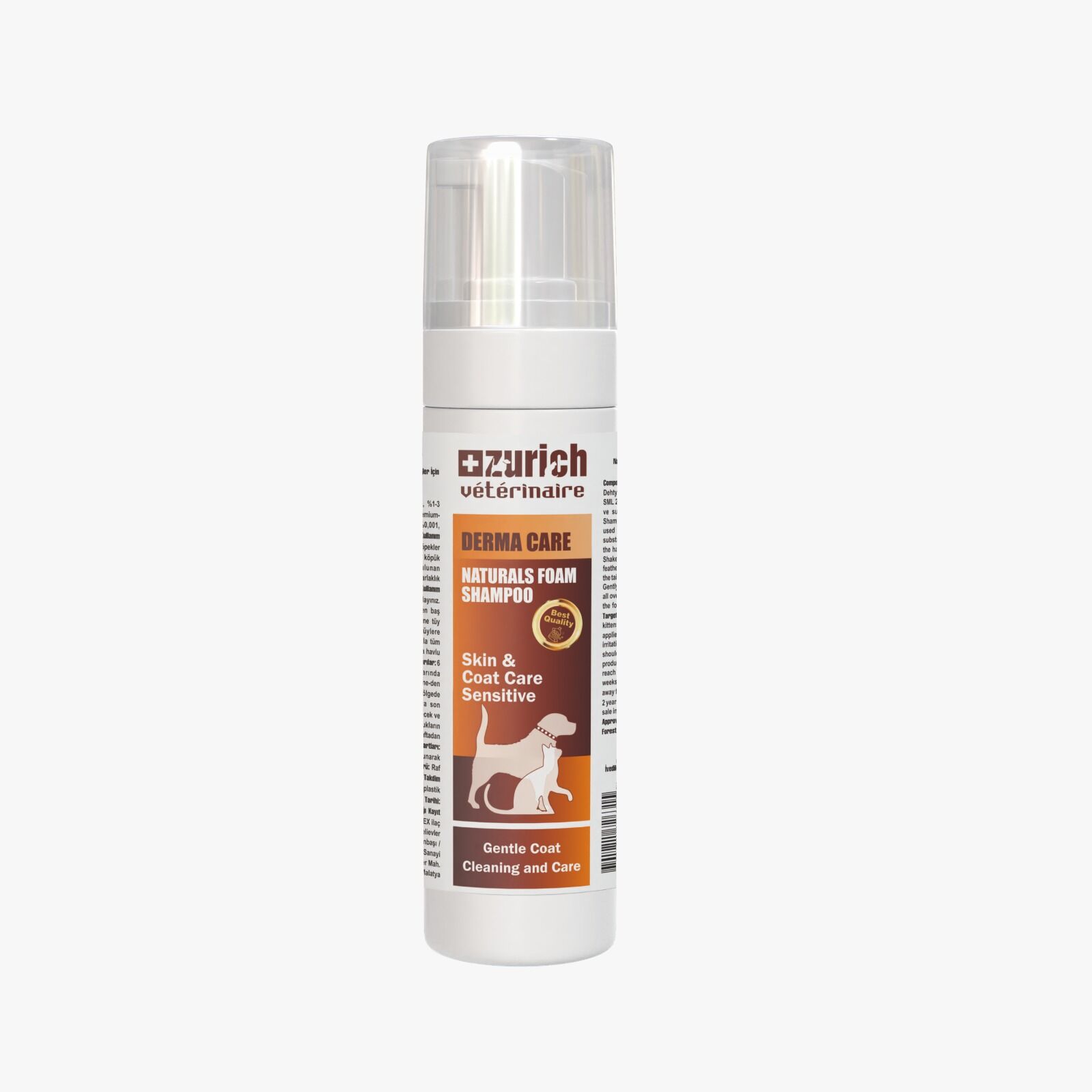 Zurich Kedi Köpek Derma Köpük Şampuan 200 ml