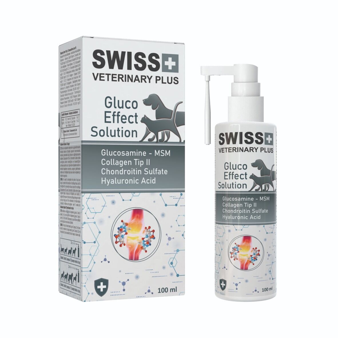 SWISS VETERINARY PLUS CAT-DOG GLUCO EFFECT SOLUTİON 100 ML
