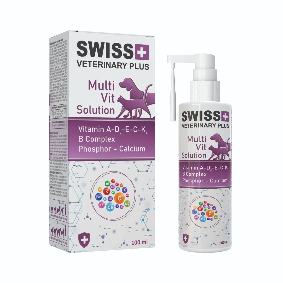 SWISS VETERINARY PLUS CAT-DOG MULTİ VİT SOLUTİON 100 ML