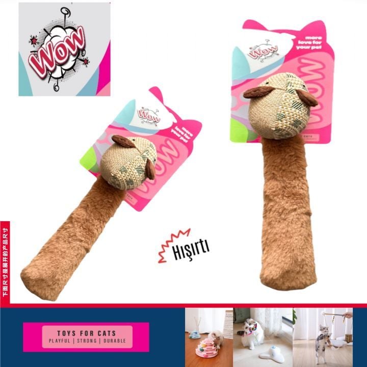 WOW KEDİ OYUNCAK UZUN KUYRUKLU FARE