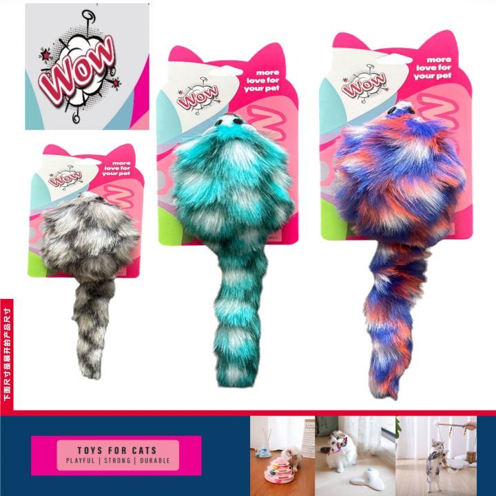 WOW KEDİ OYUNCAK TÜYLÜ RENKLİ FARE