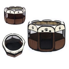 Nunbell Kedi Köpek Oyun Park Alanı Kumaş 90x90x60 cm