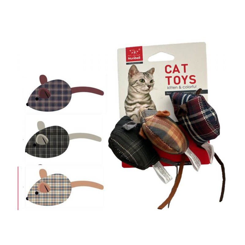 Nunbell İpli Fare Kedi Oyuncağı Üçlü