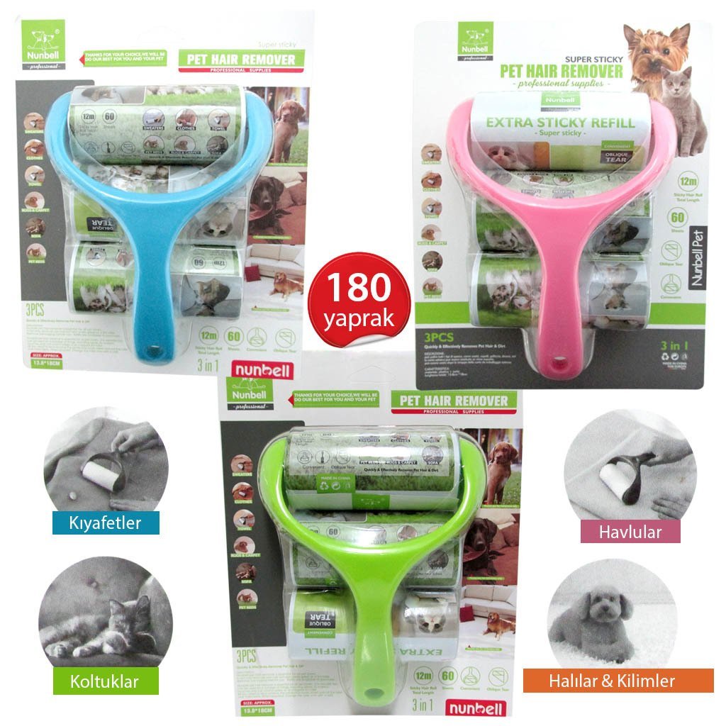 NUNBEL TÜY TOPLAMA RULOSU YEDEKLİ