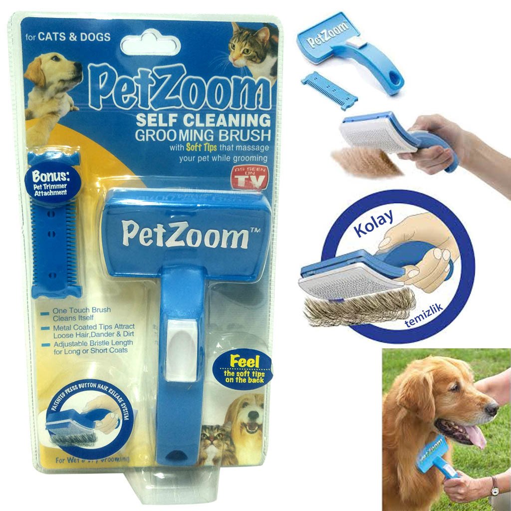 PETZOOM KEDİ ve KÖPEKLER İÇİN TARAK ve TÜY KESME ALETİ