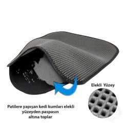 Elekli Kedi Paspası Gri