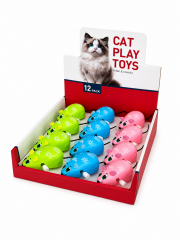 Nunbell Kedi Oyuncağı Kurmalı Fare Renkli 12 Li