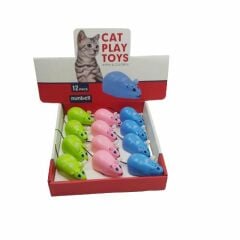 NUNBELL KEDİ OYUN.KURMALI FARE 12 lİ