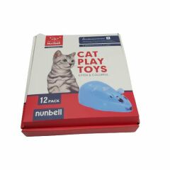 NUNBELL KEDİ OYUN.KURMALI FARE 12 lİ