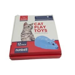 NUNBELL KEDİ OYUN.KURMALI FARE 12 lİ