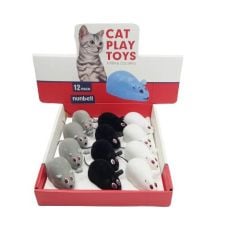 NUNBELL KEDİ OYUN.KURMALI FARE 12 lİ