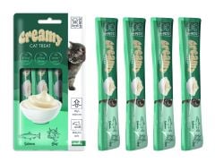 M-PETS CREAMY SOMON BALIKLI BİFTEKLİ KEDİ ÖDÜLÜ 4x15 gr 12 li