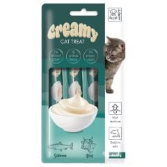 M-PETS CREAMY SOMON BALIKLI BİFTEKLİ KEDİ ÖDÜLÜ 4x15 gr 12 li