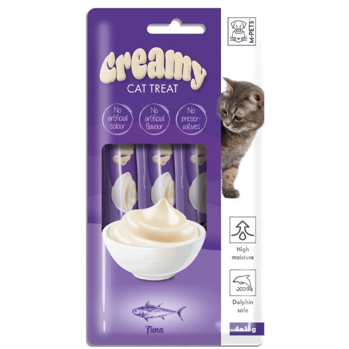 M-PETS CREAMY TON BALIKLI KEDİ ÖDÜLÜ 4x15 gr 12 li