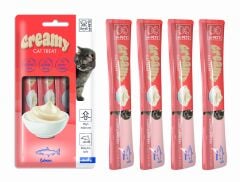 M-PETS CREAMY SOMON BALIKLI KEDİ ÖDÜLÜ 4x15 gr 12 li