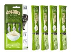 M-PETS CREAMY TON BALIKLI DENİZ TARAKLI KEDİ ÖDÜLÜ 4x15 gr 12 li