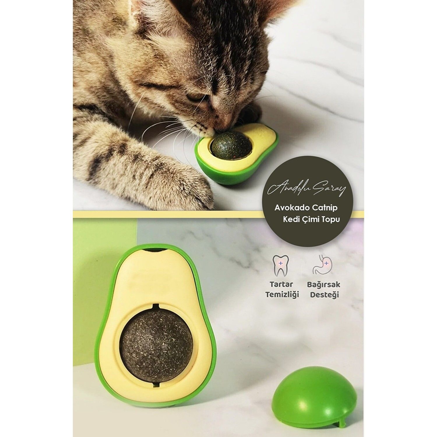 Catnip Topu Avakado Kedi Oyuncağı