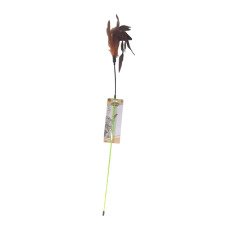 203029-CATLİFE KEDİLER İÇİN TÜYLÜ ZİLLİ OLTA 70CM
